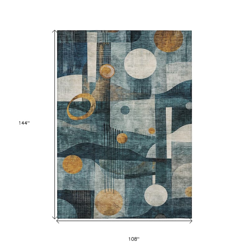HomeRoots Geometric Transitional Rectangle Outdoor Rug