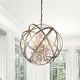 preview thumbnail 1 of 9, Benita 4-light Light Gold with Bronze Metal Crystal Orb Chandelier