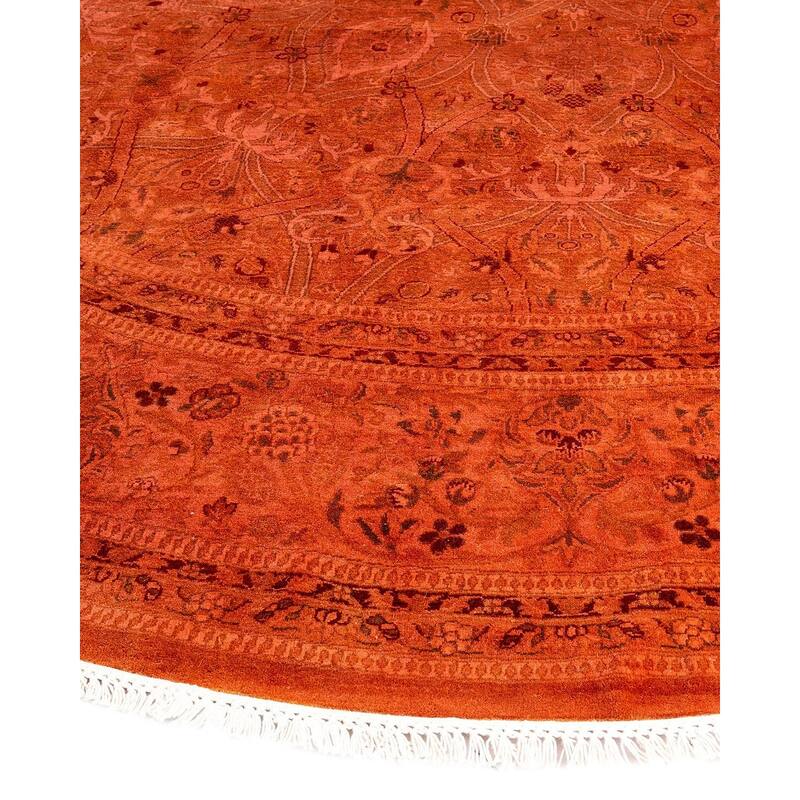 Fine Vibrance, One-of-a-Kind Hand-Knotted Area Rug - Pink, 8' 1" x 8' 1" - 8' 1" x 8' 1"
