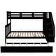 preview thumbnail 13 of 46, Twin-over-Full Bunk Bed with Twin size Trundle, Storage and Guard Rail for Bedroom, Dorm, for Adults