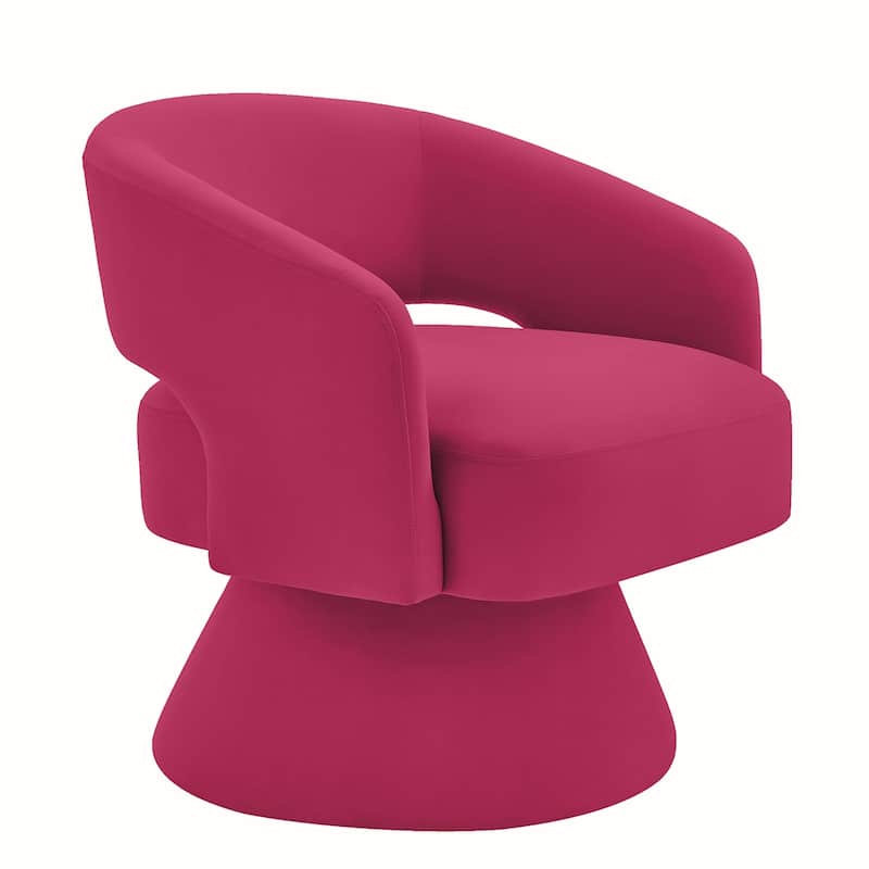 360 Degree Velvet Swivel Barrel Chair