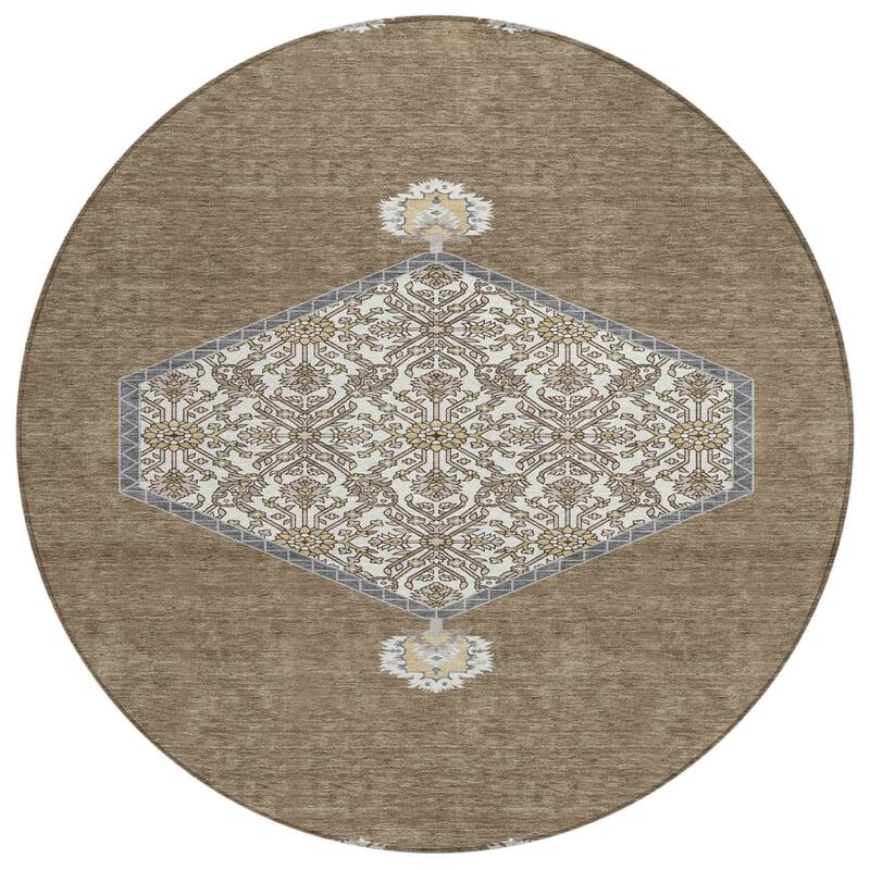 HomeRoots Oriental Traditional Rectangle Outdoor Rug