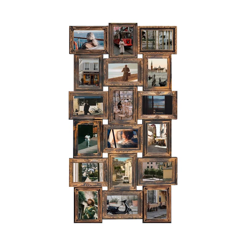 18 Openings Family Photo Frame 4x6 Picture Frame Collage Large for Wall Decor