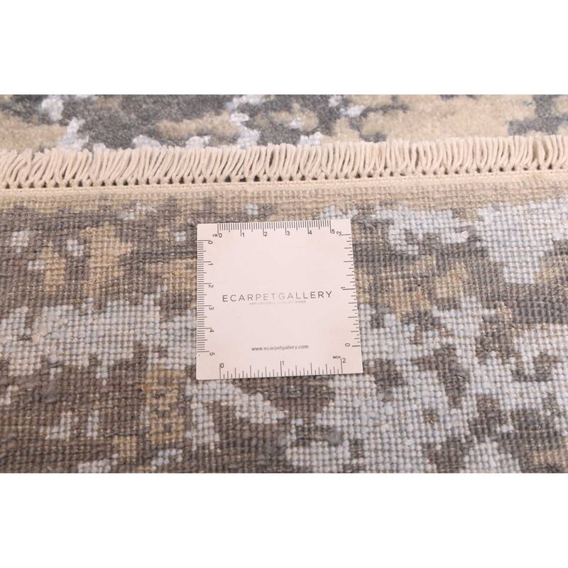 ECARPETGALLERY Hand-knotted Legacy Charcoal Silk, Wool Rug - 2'6 x 10'3