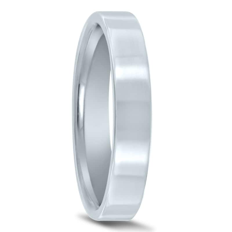 4mm Flat Comfort Fit Wedding Band in 950 Platinum