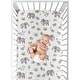 preview thumbnail 4 of 4, Sweet Jojo Designs Watercolor Elephants Boy Girl Gender Neutral Fitted Crib Sheet Green Grey Jungle Safari Palm Trees Leaf Gray