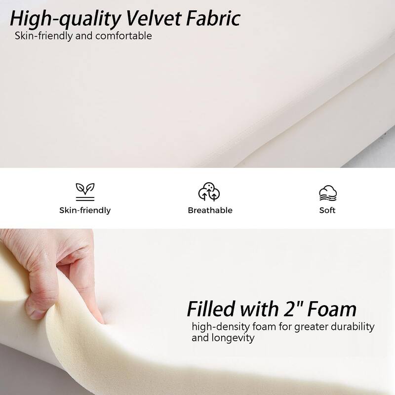 Velvet Storage Bench for Bedroom,End of Bed Bench for King Size Bed, Modern Upholstered Long Ottoman Bench for Entryway