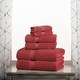 preview thumbnail 26 of 71, Superior Egyptian Cotton Pile Heavyweight 6-Piece Towel Set 6-Piece Set - Red
