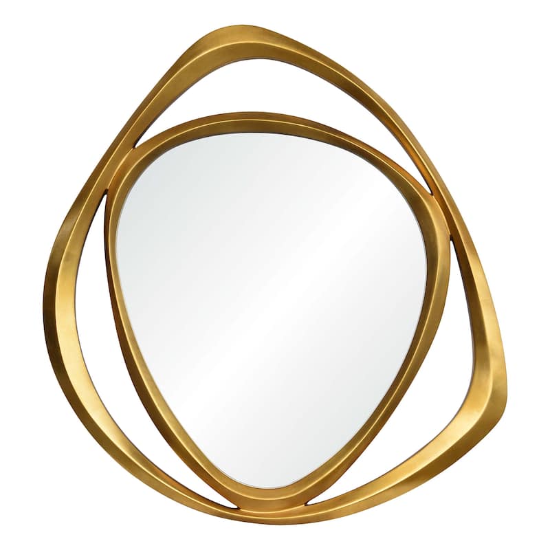 Renwil Goldie 42" Tall Irregular Wall Mirror, Yellow