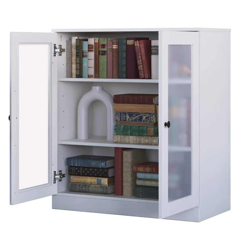 100% Solid Wood 3-shelf Bookcase with Optional Doors by Palace Imports
