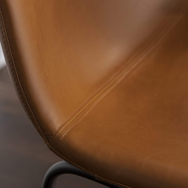 BOSSIN Faux Leather Counter Stool Vintage Barstools, 30 Inch, Set of 2