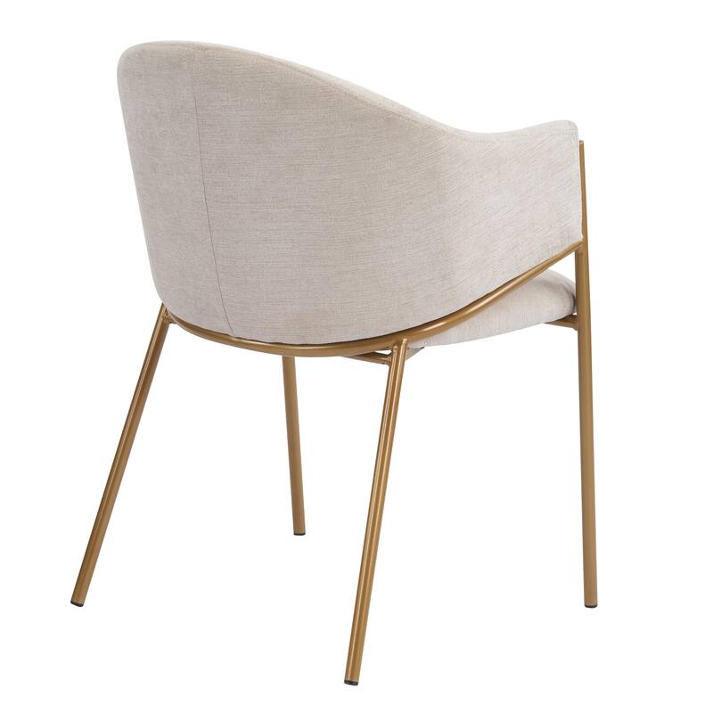 Christopher Knight Home - Victoria Velvet Upholstered Dining Chair Set with Gold Metal Frame