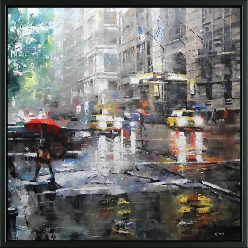 Shop Easy Art Prints Mark Lague S Manhattan Red Umbrella Premium