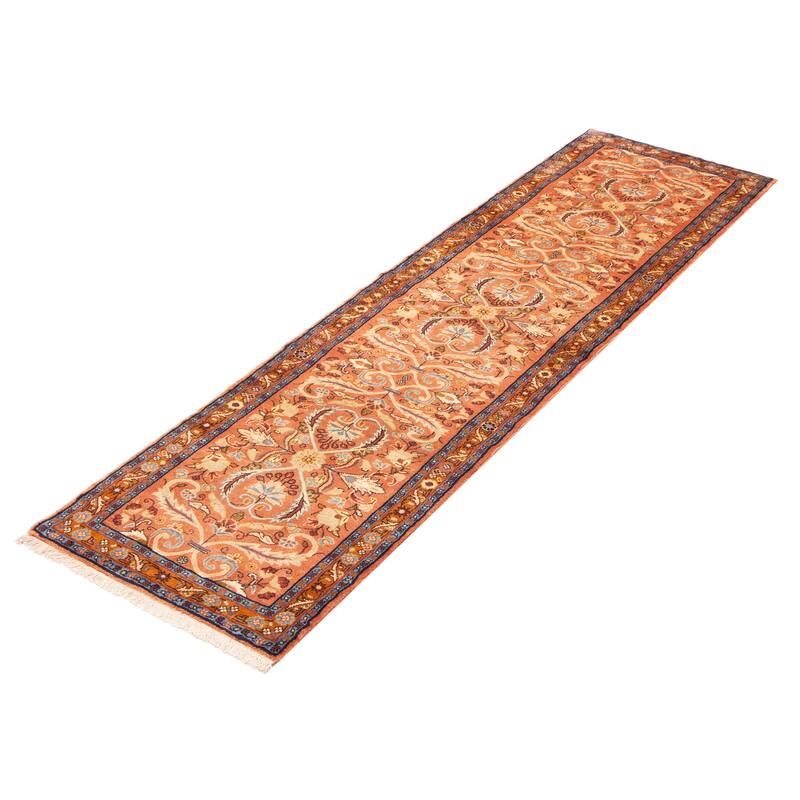 ECARPETGALLERY Hand-knotted Anatolian Copper Wool Rug - 2' 7" x 9' 4"