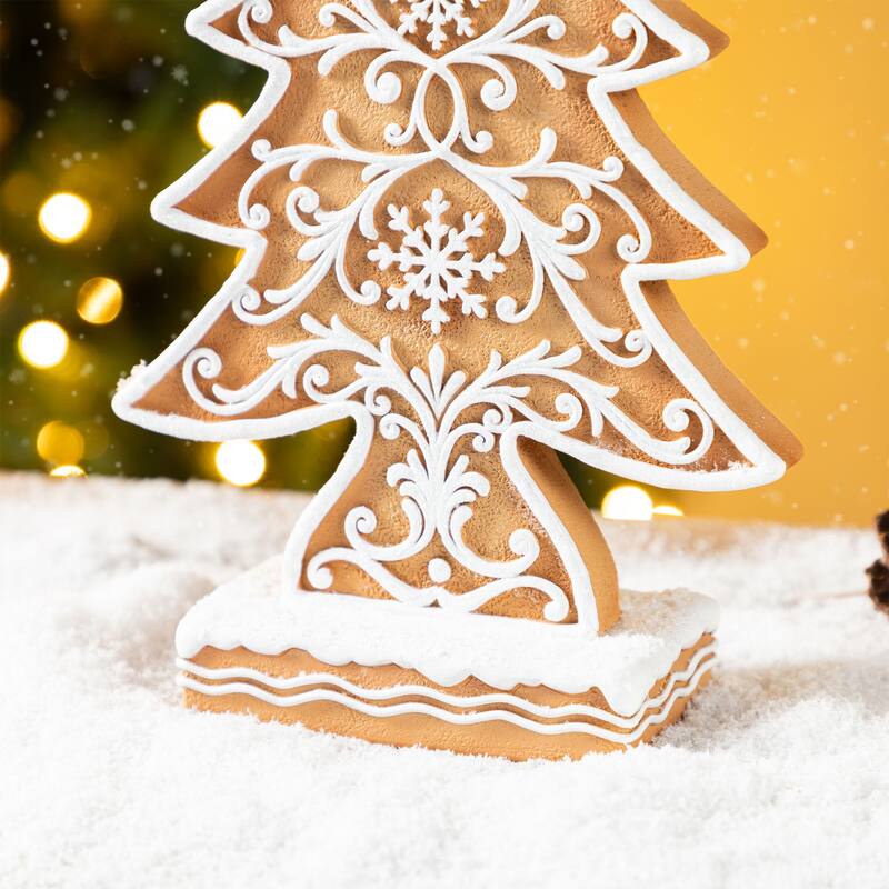 Glitzhome 14.5"H Resin Christmas Tree Table Decor