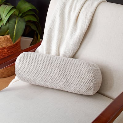 Sorra Home Velvet Shimmer Indoor Long Bolster Pillow