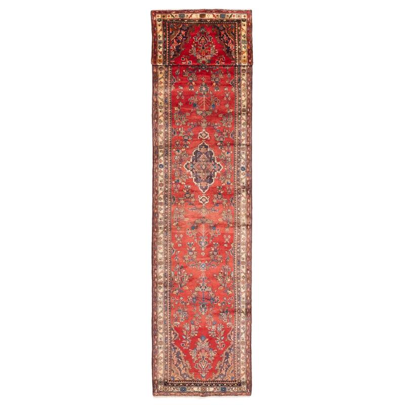ECARPETGALLERY Hand-knotted Andelz Red Wool Rug - 3'8 x 16'10