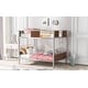 preview thumbnail 12 of 25, Full-over-Full Bunk Bed Modern Style Steel Frame Bunk Bed with Safety Rail, Built-in Ladder for Bedroom