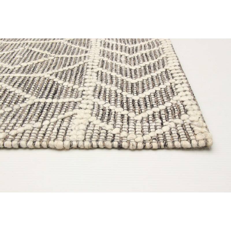 ECARPETGALLERY Braid weave Sienna Brown Wool Rug - 5'1 x 8'1