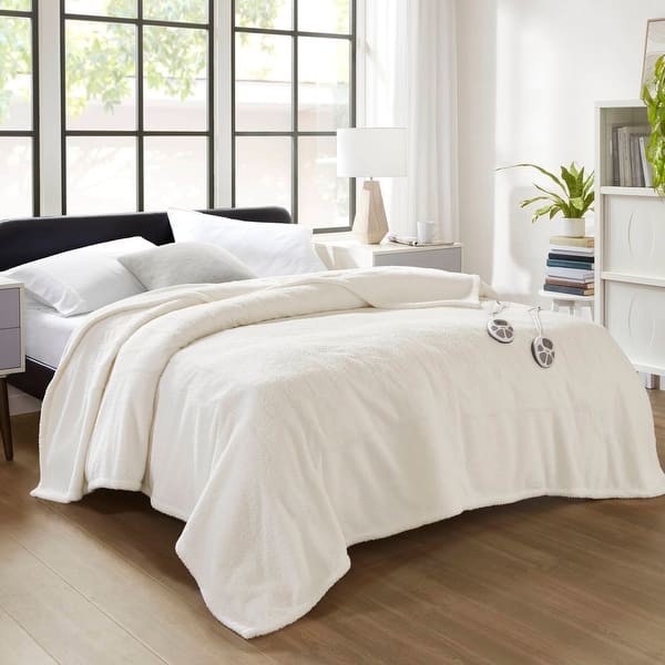 slide 2 of 7, Serta Dream Soft Heated Blanket Full - Ivory