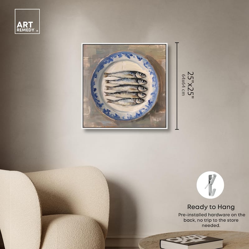 Sardines Still Life Canvas by Art Remedy