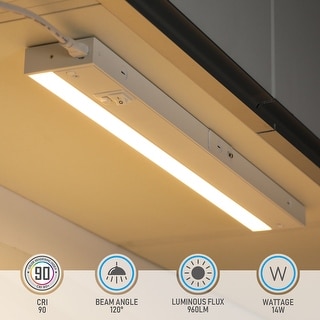 22 Inch Dimmable LED Under Cabinet Light, Linkable, 3 Color Selectable ...