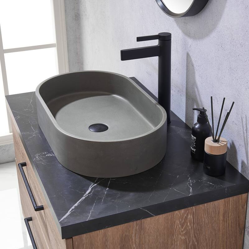 Trento Bath Vanity with Sintered Stone Top with Concrete Sink (O)