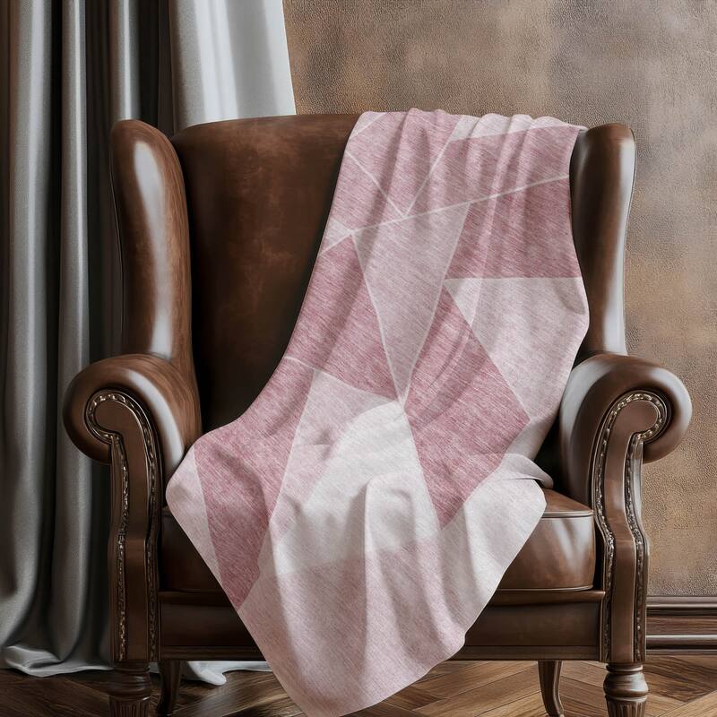Premium Machine Washable Modern Contemporary Sherpa Throw Blanket