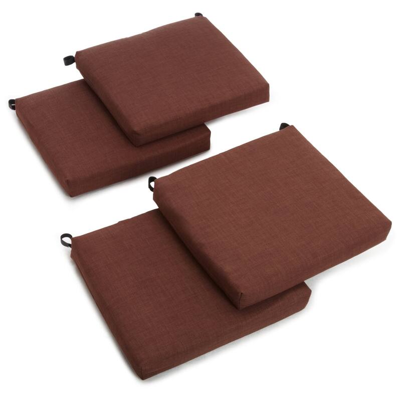 Blazing Needles Indoor/Outdoor Chair Cushions (Set of 4) - 20 x 19 - Cocoa