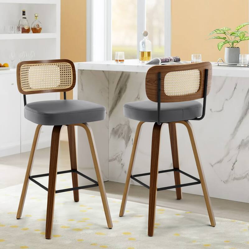 26"/29" Swivel Bar Stools/ Counter Stools with Bentwood Legs