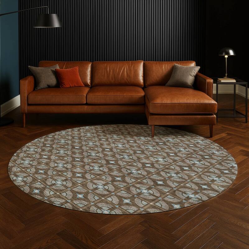 Machine Washable Indoor/ Outdoor Modern Roeland Chantille Rug