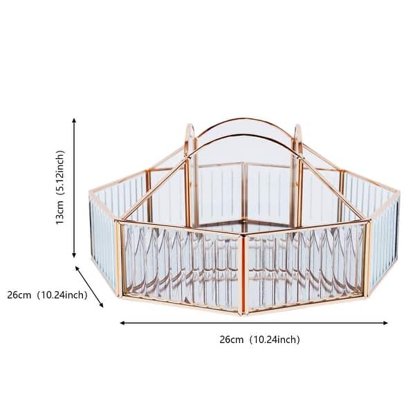 360Degree Rotating Cosmetic Storage Box Makeup Organizer Bed Bath