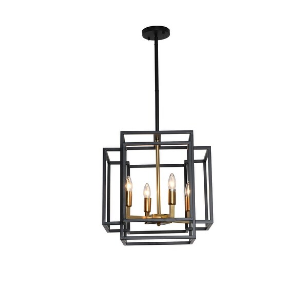 4 light lantern geometric pendant outlet