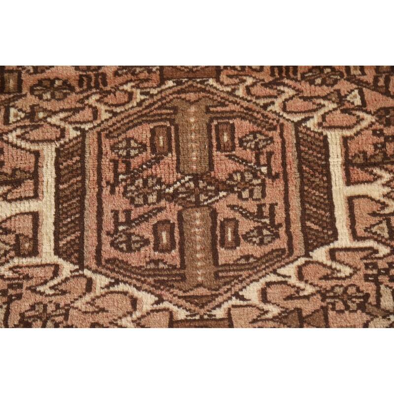 Tribal Gharajeh Persian Vintage Runner Rug Handmade Wool Carpet - 3'5"x 12'8"