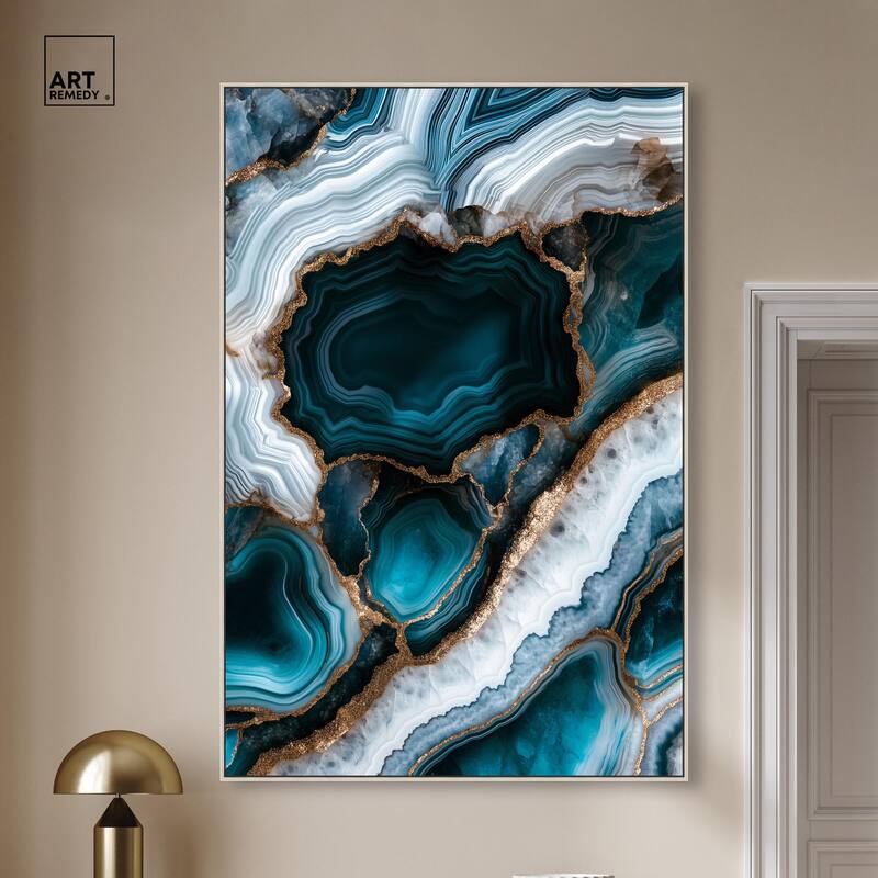 Teal Tectonic I Canvas by Art Remedy