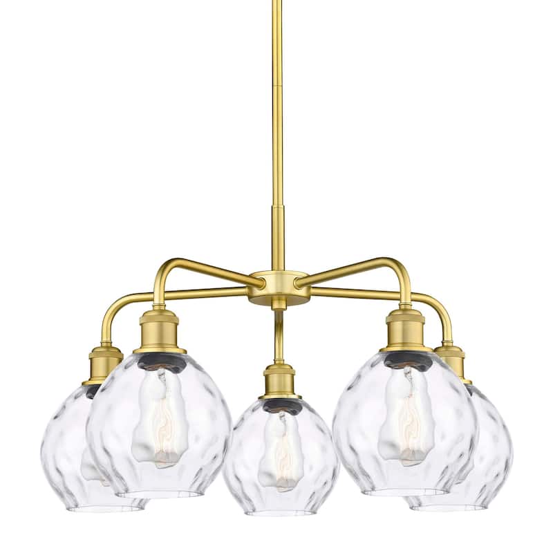 Innovations Lighting 516-5CR-15-24 Waverly Chandelier Waverly 5 Light - Satin Gold / Clear