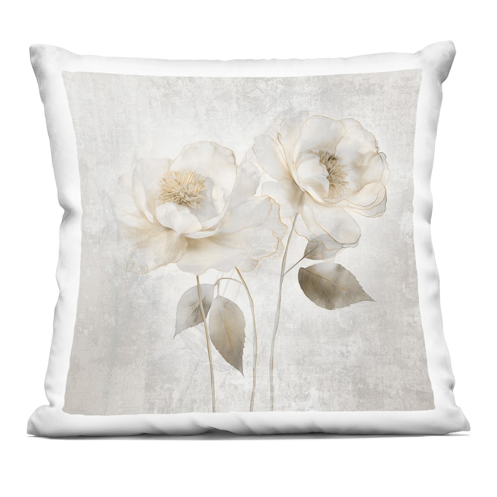 Stupell Contemporary Muted Blossoms Decorative Printed Throw Pillow Design by Irene Weisz