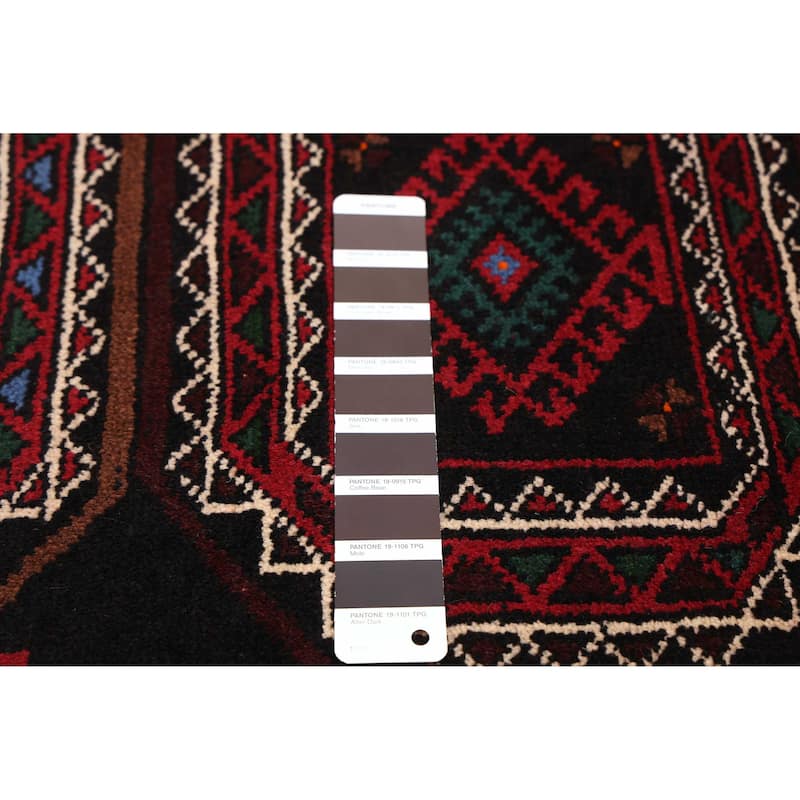 ECARPETGALLERY Hand-knotted Teimani Black, Red Wool Rug - 3'1 x 5'11