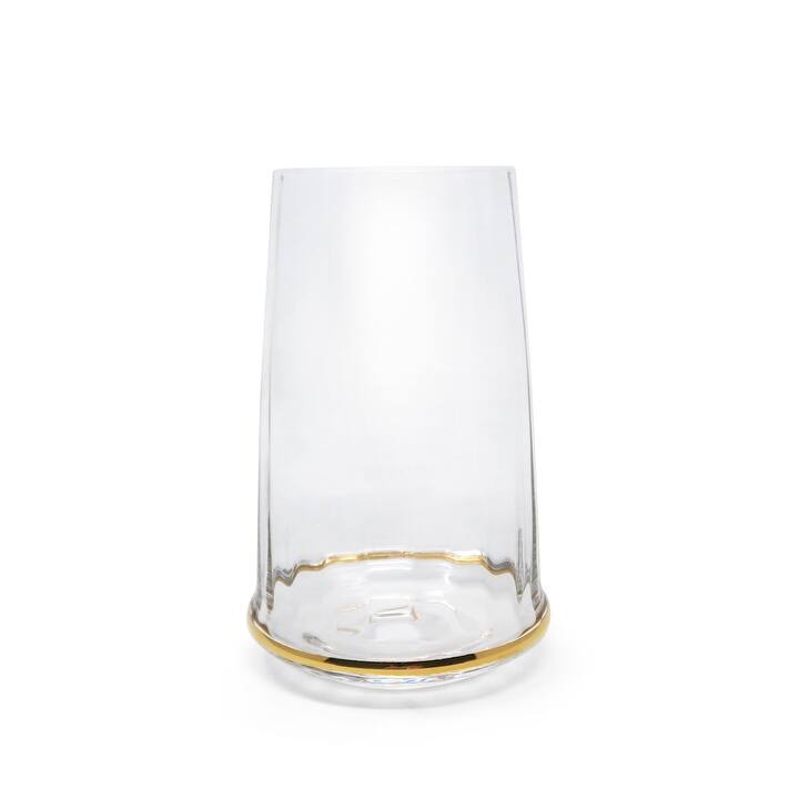 Gold Bottom Rim Glasses, Set of 6