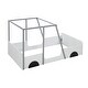 preview thumbnail 7 of 5, Grey Twin Pine Car-shaped Bed with Roof & Wheels
