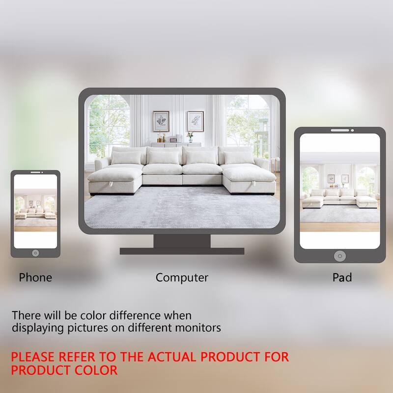Corduroy Fabric Ottomans Footrest to Combine with 2 Seater Sofa, 3 Seater Sofa and 4 Seater Sofa, for Living Room Apartment