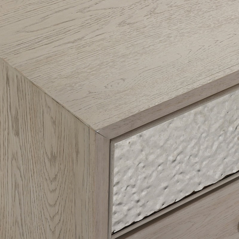 Furniture of America Fable Modern Solid Wood 2-Drawer Nightstand with USB Ports (Set of 2)