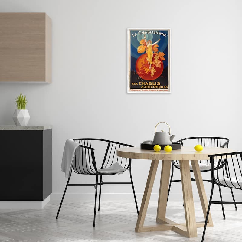 Stupell Vintage Champagne Advertisement Framed Giclee Art Design By Marcus Jules