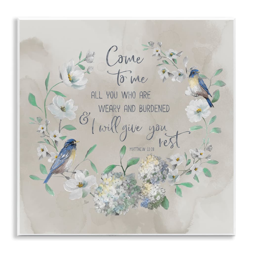 Stupell Comforting Proverb & Wreath Wall Plaque Art Design By Nan