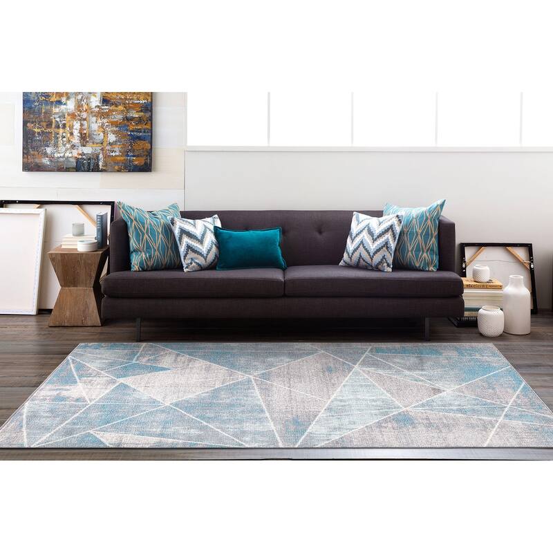 World Rug Gallery Geometric Modern Area Rug