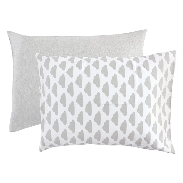 slide 1 of 1, Hudson Baby Infant Cotton Toddler Pillow Case, Heather Gray Cloud, One Size - Heather Gray Cloud Heather Gray Cloud - One Size