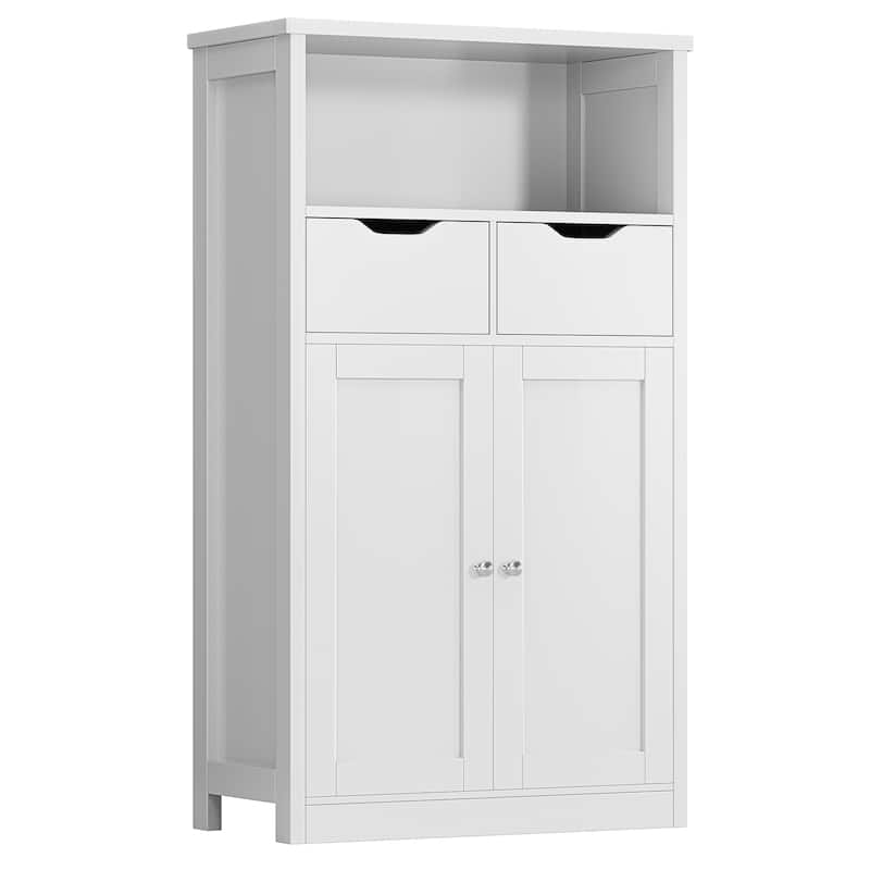 Bathroom Storage Cabinet – Waterproof Free Standing Storage Cabinet with Adjustable Shelf & Soft-Close Drawers
