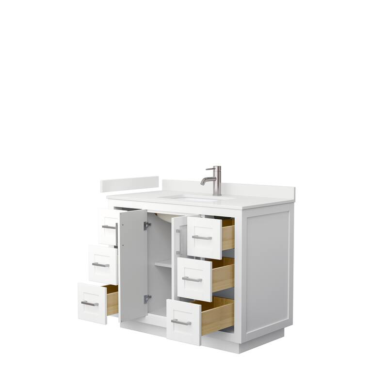 Miranda 42-inch Single Vanity, Quartz Top