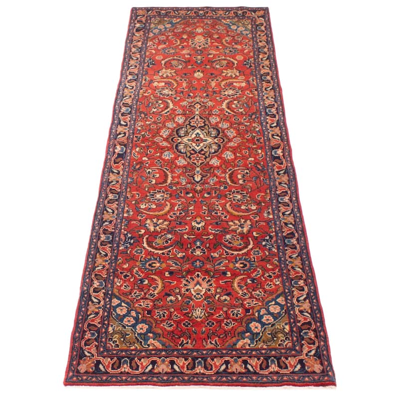 ECARPETGALLERY Hand-knotted Anadol Red Wool Rug - 2' 9" x 9' 11"