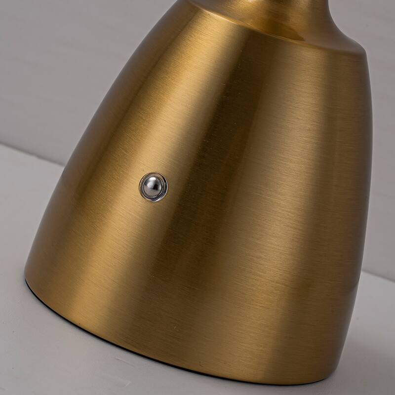 14'' Classic Fabric Shade Rechargeable LED Table Lamp Touch Control Cordless USB Nightstand Lamp with Stepless Dimming(2 Pack)